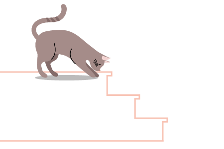 Difficulty going down stairs